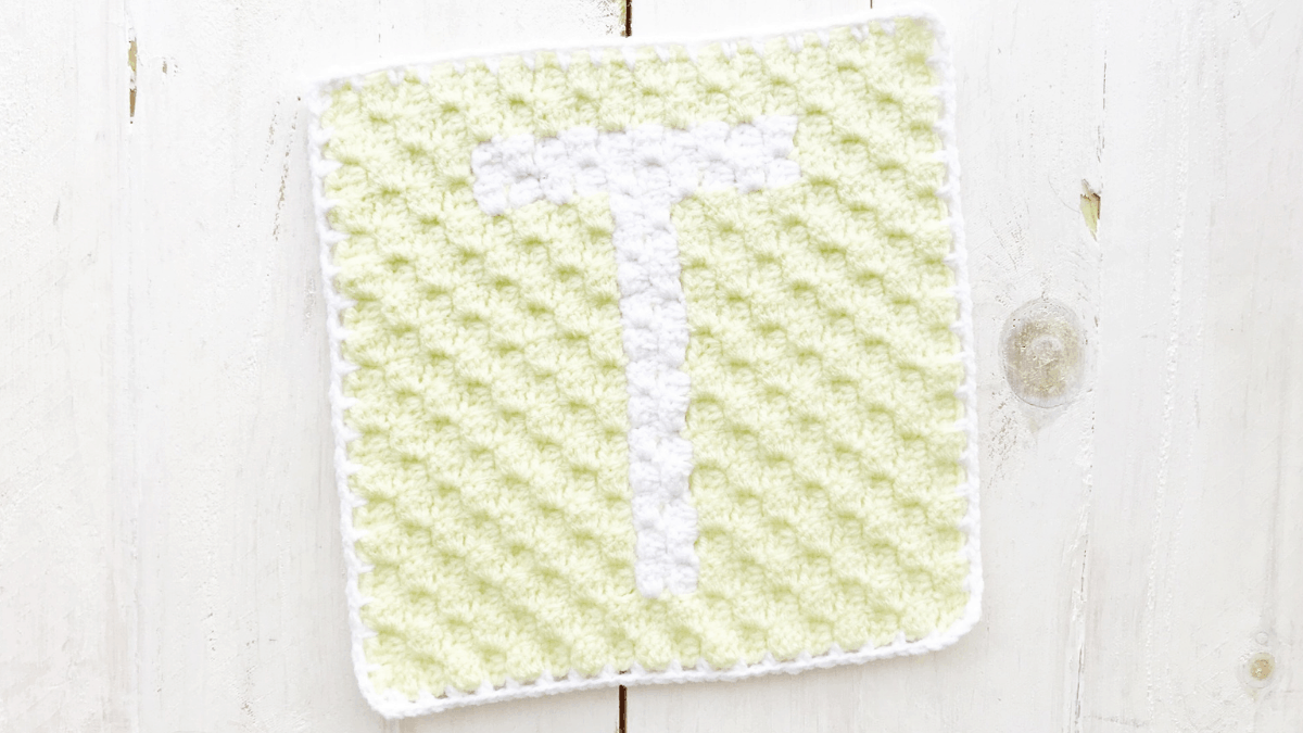 Letter T Graph | Free Crochet Pattern | Alphabet Crochet Baby Blanket