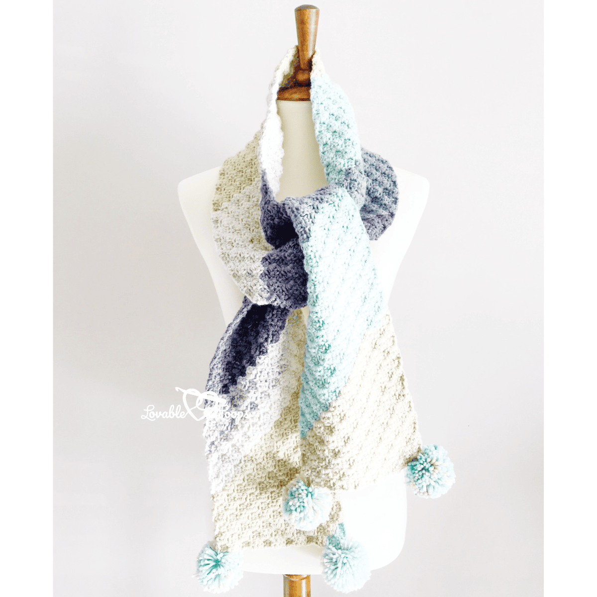 c2c Crochet Scarf Pattern (Free & Easy)