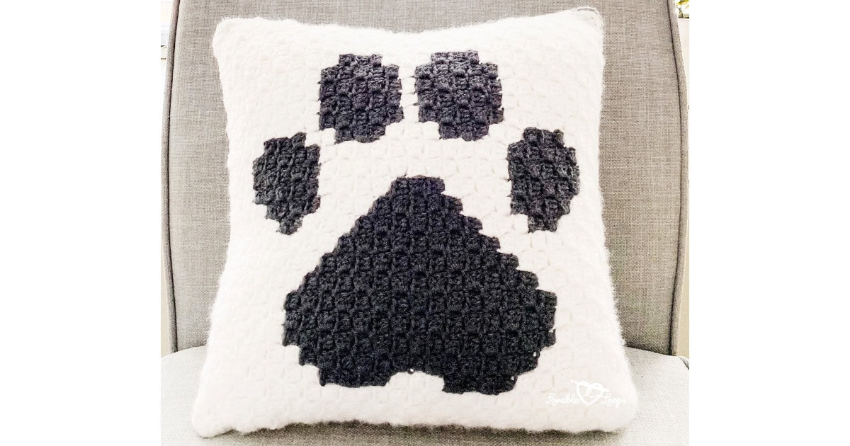 lovable loops free paw print crochet pattern