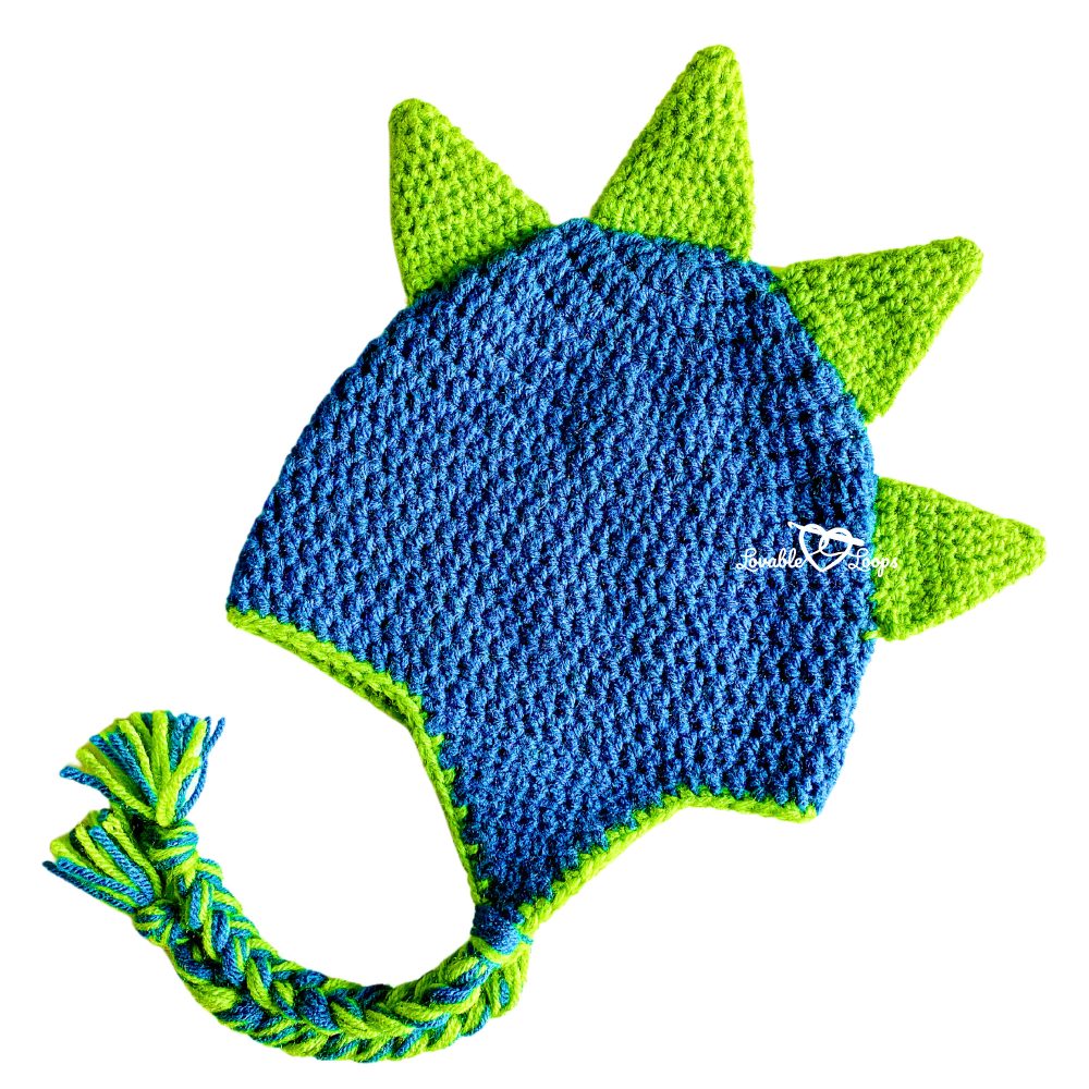 Lovable Loops free crochet dinosaur hat pattern