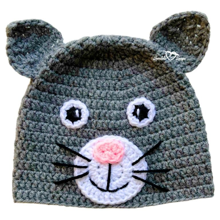 Cute Crochet Cat Hat Pattern for Beginners (free easy)