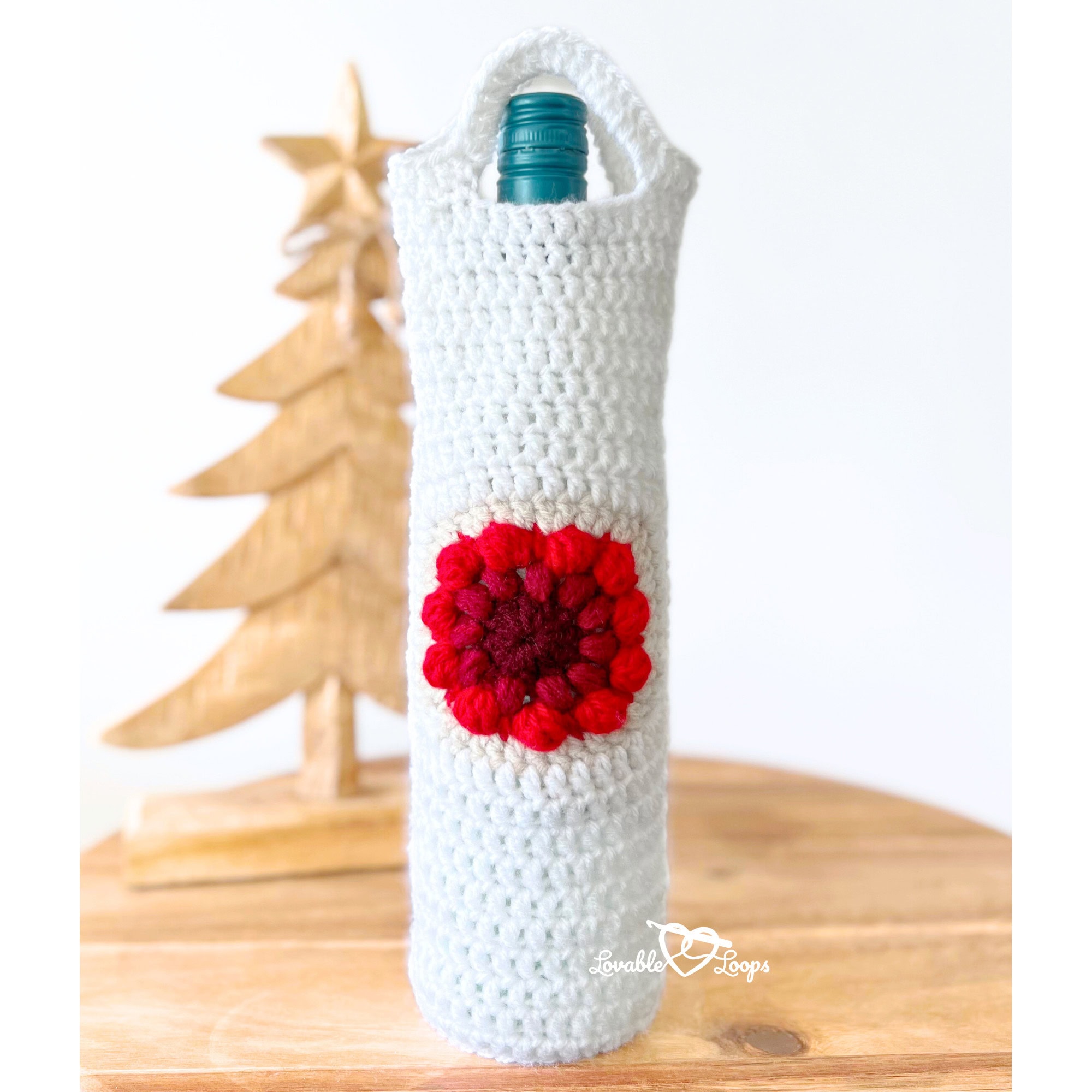 Free & Easy Crochet Wine Bottle Holder Bag Pattern