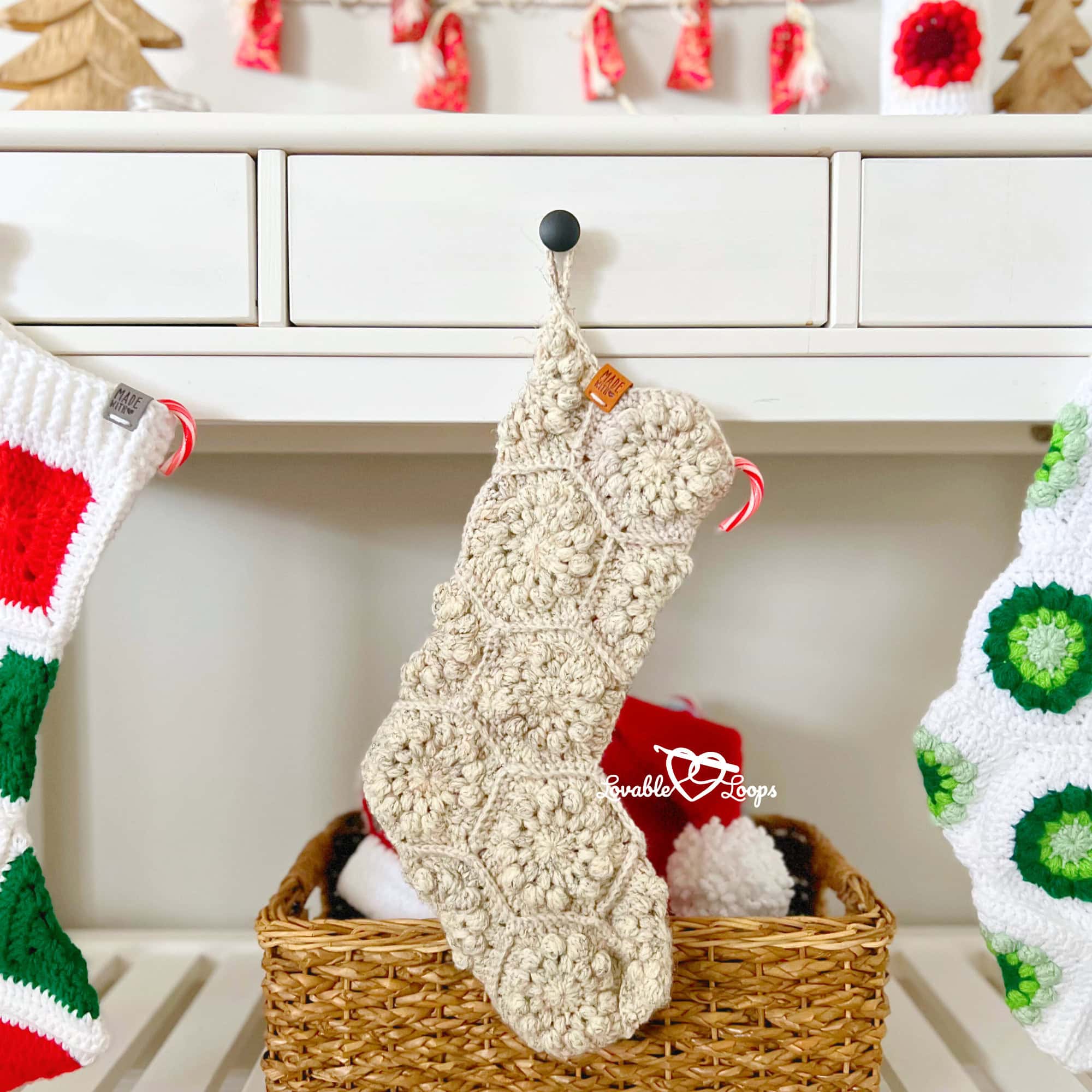 Country Cottage Christmas Stocking Crochet Pattern
