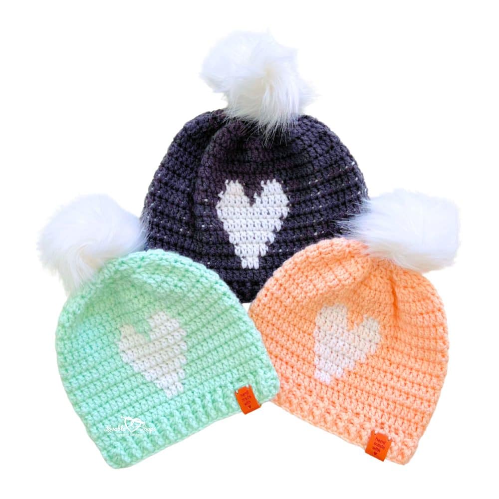 Crochet Heart Beanie Pattern – Free & Easy Valentine Hat