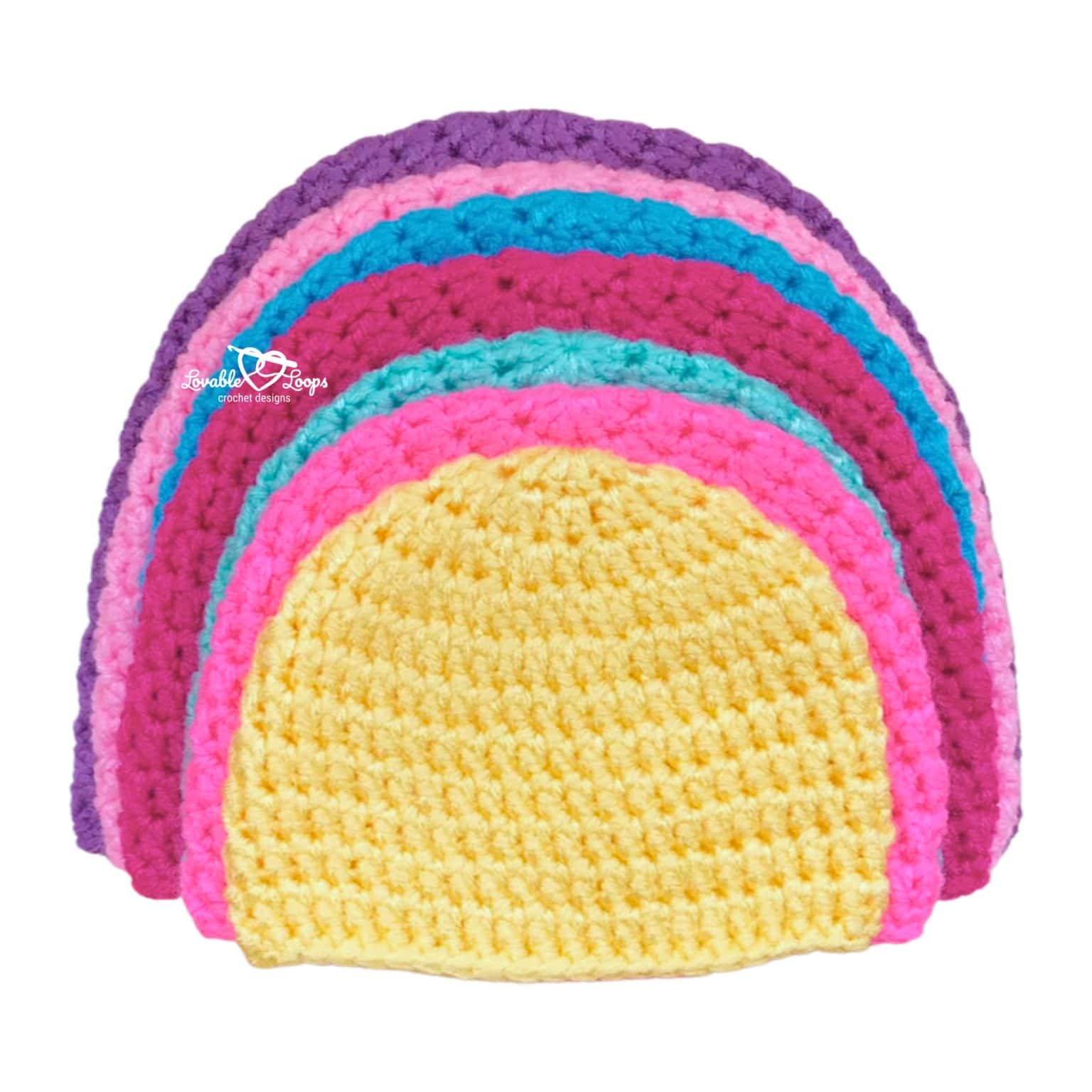 Basic crochet beanie pattern – Free in 7 sizes