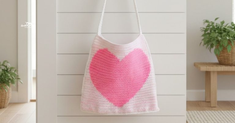 Crochet heart bag pattern (free tapestry crochet design)