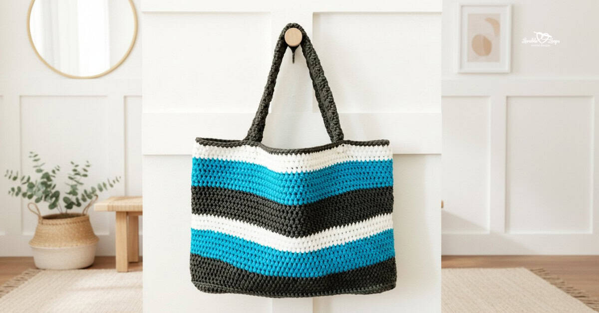 Easy crochet tote bag pattern
