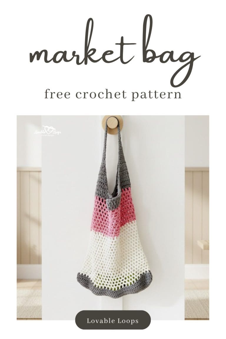 Free Crochet Market Bag Pattern for Beginners + Video Tutorial