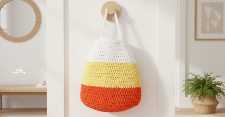 Crochet candy corn bag pattern
