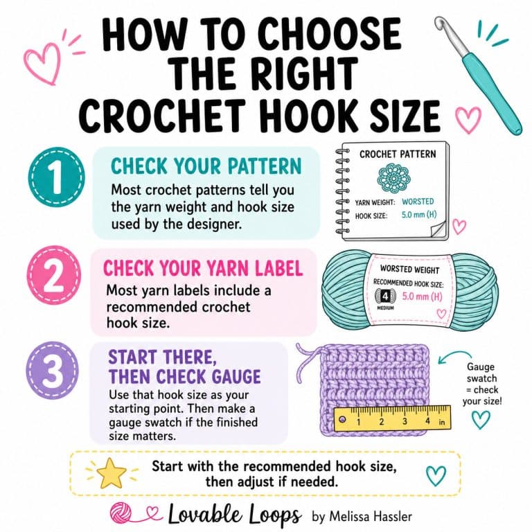 Crochet hook sizes: complete guide with size chart