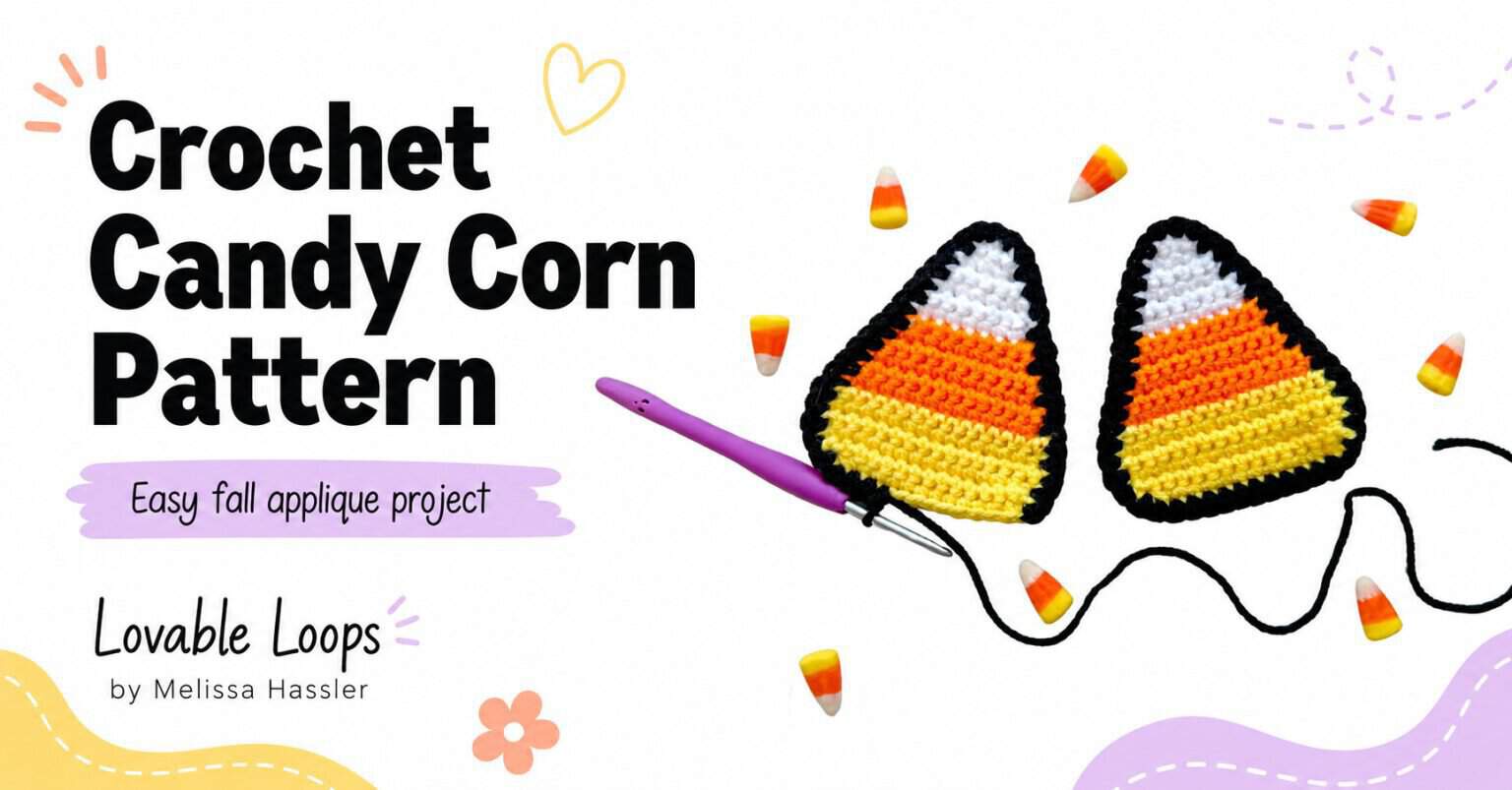 Free Crochet Candy Corn Applique Pattern – Quick & Easy