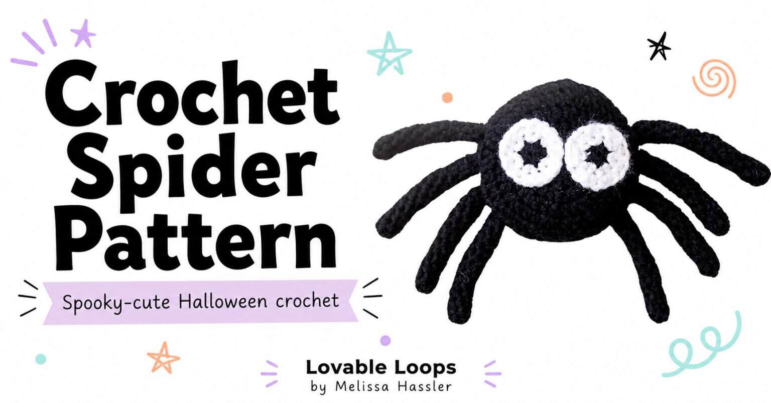 Spooky Crochet Spider Pattern Free + Video Tutorial