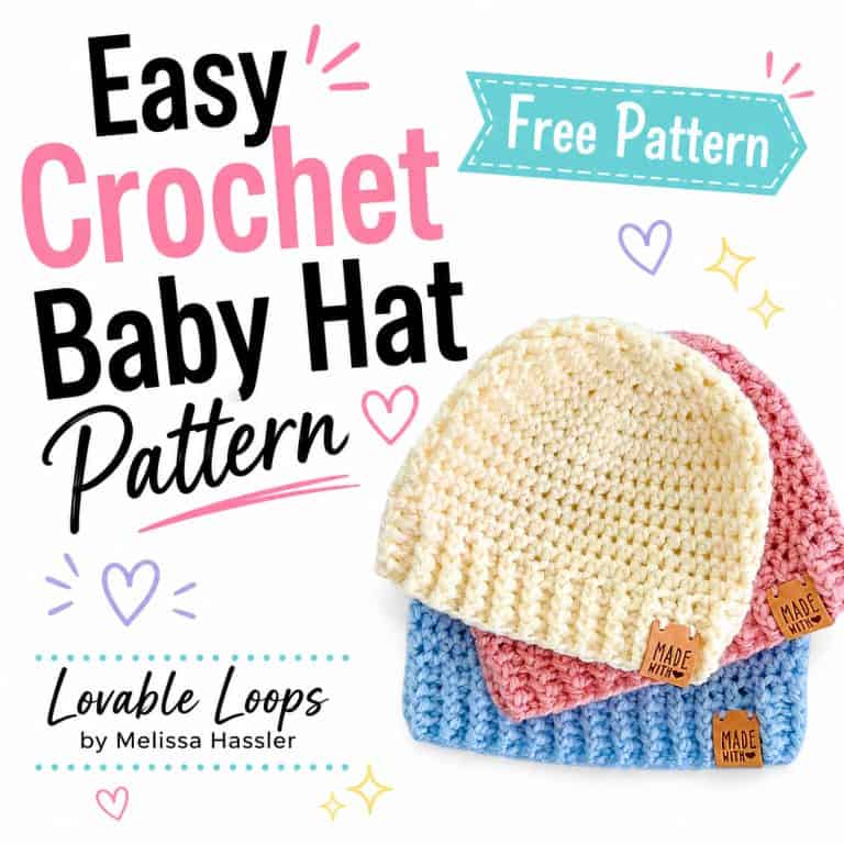 Easy crochet baby hat pattern – free & beginner-friendly